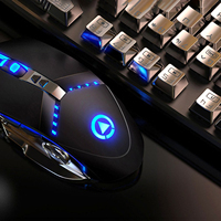 USB Bedrade Stille Gaming Mechanische Muis 7 Kleur LED Ademhalingslicht Backlight Muizen 3200DPI voor PC Laptop Computer Game