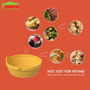 แผ่นรองซิลิโคนแบบพับได้สองด้าน ใช้ซ้ำได้ สำหรับหม้อทอดไร้น้ำมัน ทนความร้อนสูง ถาดอบแบบพับได้สำหรับเตาอบลมร้อน - Product Image 4