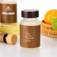 Flacon de voyage rond en verre dépoli pour pilules et vitamines, 50/100/150 ml, qualité alimentaire, avec bouchon à vis en bambou