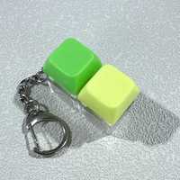 Porte-clés clavier mécanique 2 touches avec lumière LED, logo personnalisé, fidget clicker tactile, anti-stress, breloque de sac