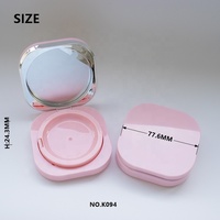 Boîte à coussin d'air réutilisable vide carrée pour poudre de maquillage, fond de teint BB, avec miroir et éponge douce