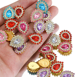 Стразы стеклянные 20*16 мм, 100 шт., с плоским дном, для пришивания, для свадебной обуви, одежды, сумок, аксессуаров - Product Image 4