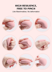 Уникальная форма, Влажная и сухая, двойное использование, нелатексная Косметическая косметика, косметическая косметика, набор, безупречная губка для макияжа, индивидуальный логотип - Product Image 4