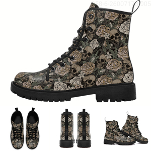 Bottes Martin gothiques à plateforme de haute qualité avec logo personnalisé, vente en gros d'usine, décontractées, pour la marche et le sport 058-6-26007173-005 - Product Image 3