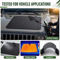 Panneau solaire flexible personnalisé 90W pour capot de voiture, module PV ETFE 18V flexible avec support auto-adhésif pour la charge de batterie 12V