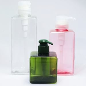 Botella Dispensadora de PETG Cuadrada Rosa de 100/150/250/280/450 ml con Bomba para Champú, Loción, Gel de Ducha - Product Image 2