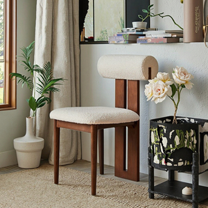 Vintage Nordic Designer Hippo <span class=keywords><strong>Chair</strong></span> French Retro Style Solid Wood Cadeira de jantar com encosto criativo para uso doméstico de lazer - Product Image 6