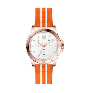 Unisex Quartz <b>Watch</b> with Metal <b>Case</b> and Colorful Nylon Strap, Fashion Casual Design for Street, Party and Daily Social Wear. - Product Image 4