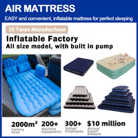 Sofá cama de aire para coche inflado automático, colchón autoinflable con bomba incorporada, plegable, para acampar, 2 -- 3 adultos