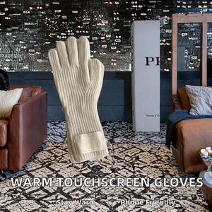 สไตล์ญี่ปุ่นเกาหลี โพลีเอสเตอร์/ผ้าฝ้าย/ผ้าถักเนื้อเมทัลลิก ถุงมือจอสัมผัสแบบแจ็คการ์ด สำหรับผู้หญิง กีฬากลางแจ้ง ปั่นจักรยาน ลำลอง - Product Image 2