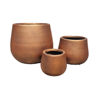 Ventes en gros de grands pots de fleurs en fibre de terre cuite pour plantes, pots de fleurs de grande taille pour usage au sol, pour plantes d'intérieur/extérieur
