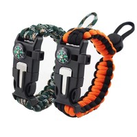 XIWANG Survival Bracelet Outdoor Suppliers Réglable Paracord Bracelet Montre Avec Couteau