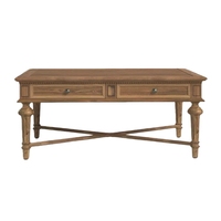 Amerikanischer Landhausstil Retro Massivholz Geschnitzter Couchtisch Französischer Antiker Wohnzimmer-Couchtisch für Kleine Apartments