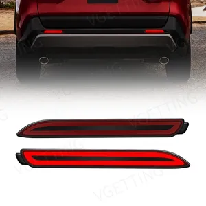 Red Rear Bumper Tail Lamp LED Turn Signal Driving Brake Reverse Daytime Running Lamp DRL For Toyota RAV4 Camry Lexus