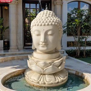 Jardim exterior vida tamanho pedra mármore Buda cabeça estátua - Product Image 1