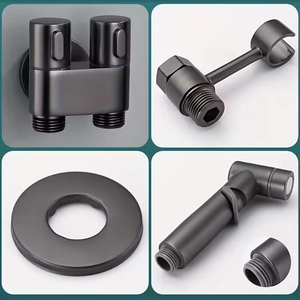 Ensemble de pulvérisateur de bidet portatif en ABS pour salle de bain avec robinet d'angle en acier inoxydable et pression réglable pour toilettes - Product Image 3