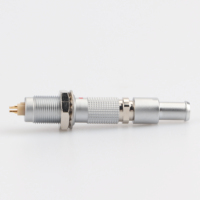 Mini connecteur FGG.00B.302, motif riz, en laiton chromé, fiche autobloquante push-pull