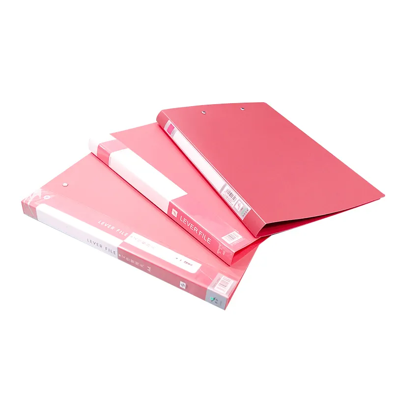 24 Pockets Red Thin Portfolio Arch Pendaflex Transparent Plastic Pp File Folder For Document