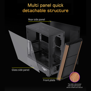Lovingocool Tùy Chỉnh OEM <span class=keywords><strong>ATX</strong></span> Máy Tính Để Bàn PC Khung Thép Gỗ Bảng Điều Khiển Phía Trước Đầy Đủ Tháp Trường Hợp Máy Tính Cho Chơi Game Sử Dụng - Product Image 6