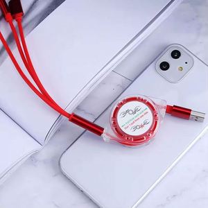 Promotion Retractable Multipurpose Charging 3 in <b>1</b> Usb Cable Logo Custom Promotional <b>Gifts</b> - Product Image 6