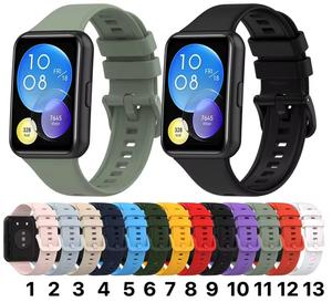 Premium açık spor yumuşak silikon yedek saat kayışı kayış için Huawei saat Fit 2 - Product Image 6