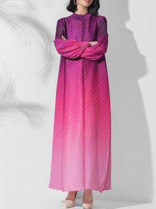 Robes <span class=keywords><strong>de</strong></span> cérémonie plissées Miyake pour femmes, couleur dégradée, haute qualité, grande taille, longue robe pour femme, <span class=keywords><strong>tenue</strong></span> modeste pour femmes <span class=keywords><strong>de</strong></span> grande taille - Product Image 4