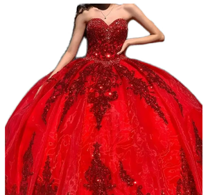 S1023F Vestido de Gala Azul Marino Elegante para Quinceañera, Personalizado, con Hombros Descubiertos, Largo hasta el Suelo, con Detalles Naturales - Product Image 2