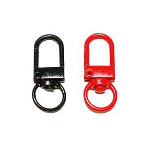 Ganchos de broche de langosta a presión de aleación de colores, hallazgos de llavero para DIY, llavero, collar, pulsera, accesorios, 12*32mm V169 - Product Image 4