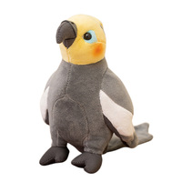 Peluche de perroquet gris, jouet artisanal de Noël