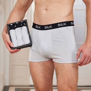 Prezzo all'ingrosso <span class=keywords><strong>Super</strong></span> traspirante biancheria intima di seta <span class=keywords><strong>Sexy</strong></span> ad asciugatura rapida di colore solido maschile biancheria intima di seta - Product Image 4