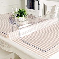 DeHuan – tapis de table en plastique transparent et doux, antidérapant, isolant, pour salle de classe, table basse, salle à manger