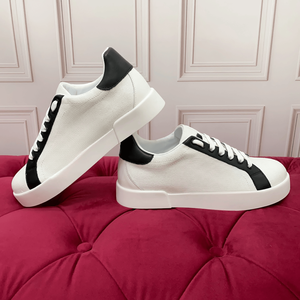 Chaussures décontractées Gabbna pour hommes et femmes, tendance mode, style dad shoes classique, graffiti, semelle plate, contraste noir et blanc. - Product Image 4