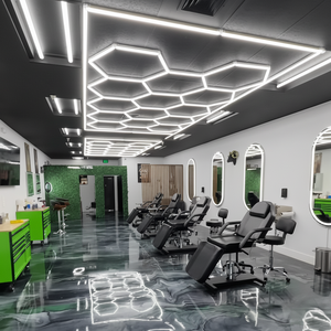 Film de voiture de réparation de Garage de Style familial bricolage en nid d'abeille détaillant la barre lumineuse de gymnastique éclairage hexagrid - Product Image 1