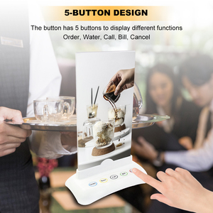 CATEL çağrı düğmesi verici ile menü tutucu, çağrı garson restoran masa kablosuz sipariş sistemi - Product Image 5