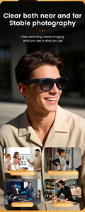 Nouvelles lunettes intelligentes électrochromiques E09C avec caméra 8MP, photo, vidéo, anti-tremblement, traduction IA, assistant vocal et appels vidéo - Product Image 5