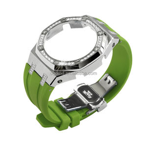 EN VENTE Luxury Gen. 5 Mod Kit pour boîtier en métal avec lunette en diamant et bracelet en caoutchouc pour GM-2100 GA-2100 <span class=keywords><strong>GMA</strong></span>-<span class=keywords><strong>S2100</strong></span> - Product Image 4