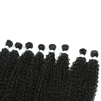 Lot de Cheveux Synthétiques Jerry Curl pour Tête Complète, Tissage Bouclé en Fibre Protéinée, 8 Pièces dans un Paquet