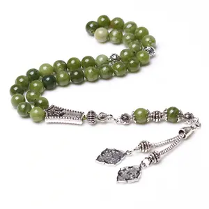 New design beads necklace natural south jade islamic prayer beads tasbih