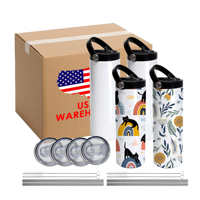 Pengiriman Gratis dari China ke AS, Tumbler Sublimasi Lurus Tipis 20oz 25pcs Sedang Diskon dengan 2 Tutup