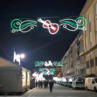 Extérieur Commercial IP65 Suspendu Décoration De Vacances De Noël LED Boule Cloche Motif Lumières pour Cross Street Décorations