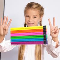 Nouveau design fournitures scolaires en gros papeterie pour étudiants dessin animé mignon couleur bonbon crayon HB crayon sans encre crayon éternel