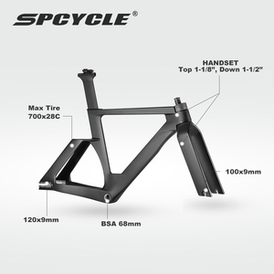 Cuadro de bicicleta de pista SPCycle Aero Carbon con geometría moderna 700x28C, modelo TR032 SP-TR032 - Product Image 6