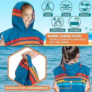 BKD - <span class=keywords><strong>Bata</strong></span> de Baño <span class=keywords><strong>Infantil</strong></span> Personalizada de Verano, Poncho de Surf, Toalla de Playa para Niños, Abrigo para Adolescentes, Toalla de Microfibra con Capucha - Product Image 4