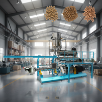 Extrudeuse de fabrication PLC pour machines de traitement des aliments secs pour chats et animaux de compagnie, ligne complète de production d'aliments pour chiens