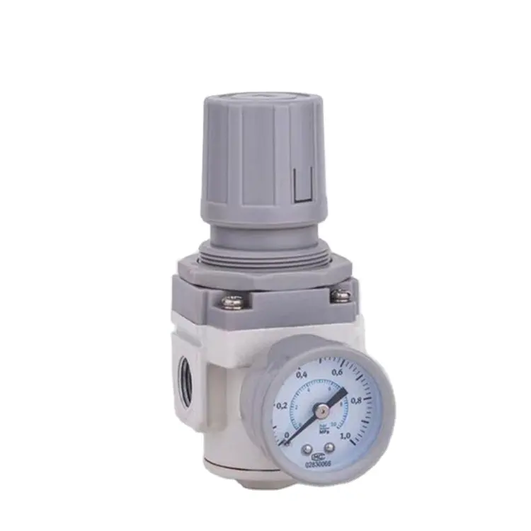 Regulator tekanan kompresor udara pneumatik, dengan braket dan pengukur benang perempuan 1/4 NPT 0-150 PSI AR2000-N02 dapat disesuaikan
