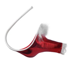 Christmas Style C <b>String</b> Panties Men Low Rise Sexy Underwear With Hat Design Polyester Spandex Nylon Material - Product Image 5