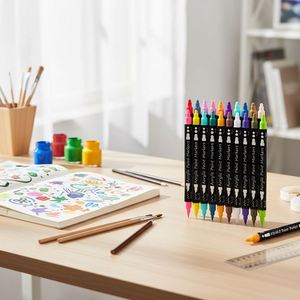 Permanent Water Based Ink 12 24 30 36 40 48 60 80 120 168 Dual Tip Acrylic Art <b>Paint</b> Marker <b>Pens</b> - Product Image 4