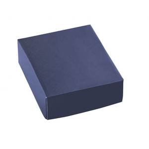 Boîte bleue 90x90x35mm pour le rangement des boutons de manchette, étui à bijoux - Product Image 2