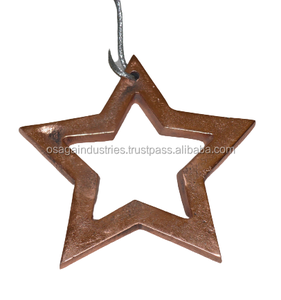 De METAL de 3 de mejor calidad estrella de árbol de Navidad decoración de interior al aire libre rojo adorno colgante - Product Image 5