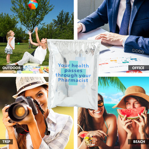 <span class=keywords><strong>Bolsa</strong></span> isotérmica de uso clínico probada en laboratorio, mantiene el material caliente/frío de forma sostenible, cremallera con cierre para una entrega segura de la insulina - Product Image 3